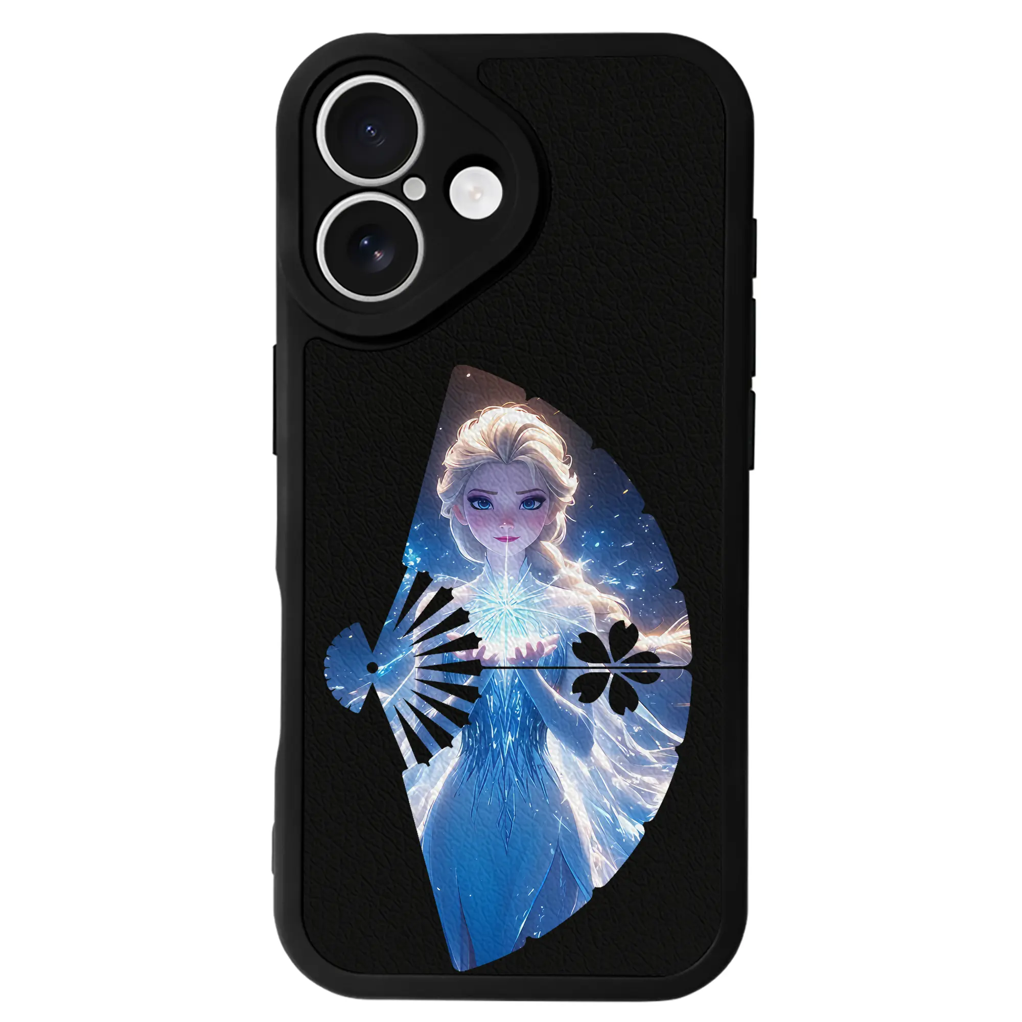 アナと雪の女王(Frozen) グッズ エルサ(Elsa) - IPhone 16シリーズ対応 ・ シリコンスマホケース ・ レザー調 ・ 高精度フィット ・ 耐衝撃 ・ ワイヤレス充電対応 ・ 精密カット